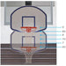 Jaypro Little Champ Easy Adjust Backboard Adapter Package LC-6 in use on a basketball goal