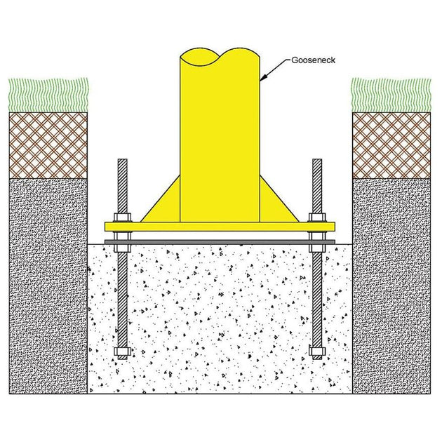 Jaypro Max-1 Football Goal Posts 20' Uprights 8' Offset (Leveling Plate)