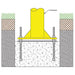 Jaypro Max-1 Football Goal Posts 30' Uprights 8' Offset (Leveling Plate)