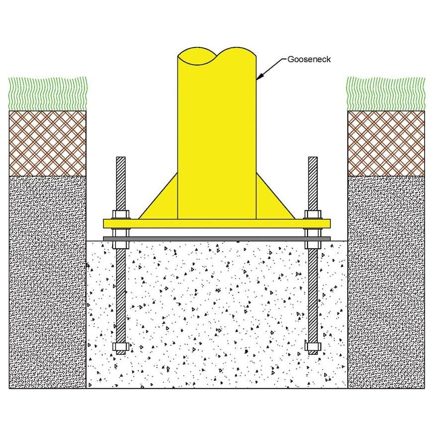 Jaypro Max-1 Football Goal Posts 30' Uprights 8' Offset (Leveling Plate)