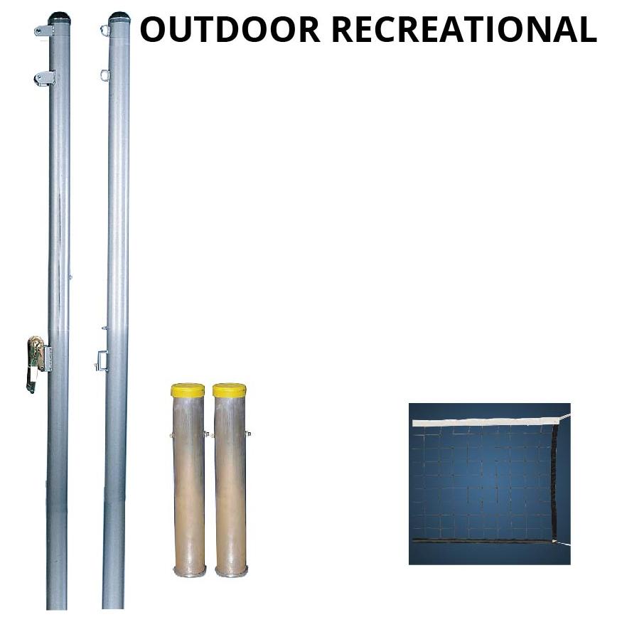 Jaypro Outdoor Recreational Volleyball System (with net) OS-350-GS