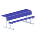 Jaypro Sports portable player bench with seat back and shelf in powder coated finish