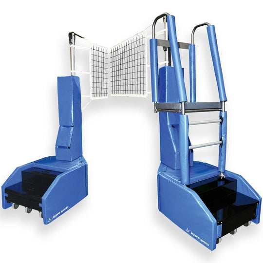 Jaypro Sports PowerLite Portable Volleyball System with retractable wheels and competition-grade net