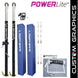 Jaypro PowerLite Volleyball System with custom graphics and height adjustment options