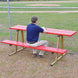Jaypro Scorer Table (Outdoor) with Bench - 7-1/2' - Portable (Powder Coated) ST75PC