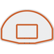 Jaypro Straight Post Basketball System (4-1/2" Pole with 4' Offset) 56"W x 36"H Aluminum Fan Backboard
