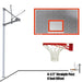Jaypro Straight Post Basketball System (4-1/2" Pole with 4' Offset) 72"W x 42"H Perforated Aluminum Backboard
