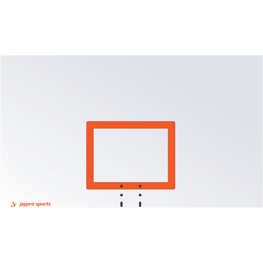 Jaypro Straight Post Basketball System (5-9/16" Pole with 6' Offset) 72"W x 42"H Steel Backboard