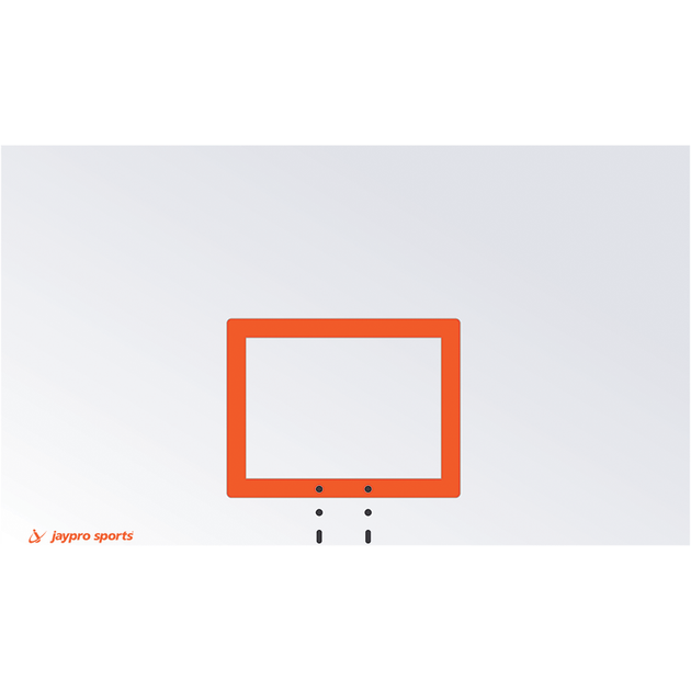 Jaypro Straight Post Basketball System (5-9/16" Pole with 6' Offset) 72"W x 42"H Steel Backboard