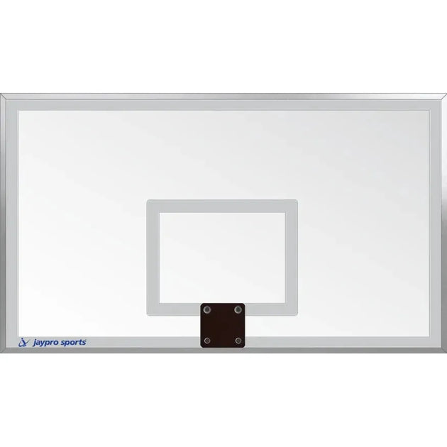 Jaypro Titan Basketball System 6"x 6" Pole - 4' Offset w/ Glass Backboard (Surface Mount)