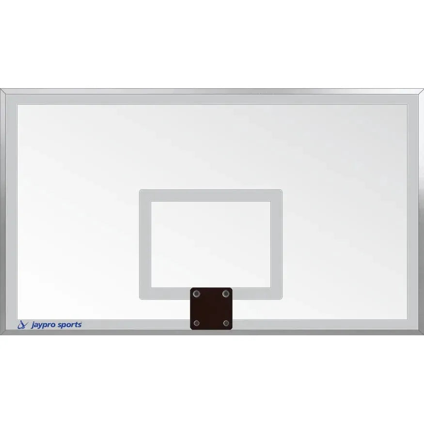 Jaypro Titan Basketball System 6"x 6" Pole - 4' Offset w/ Glass Backboard (Surface Mount)
