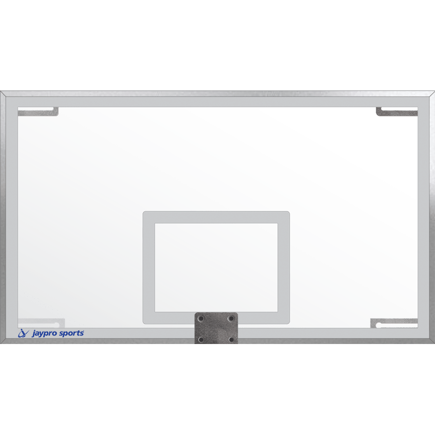 Jaypro Wall-Mounted Stationary Glass Backboard Basketball Hoop N24GB