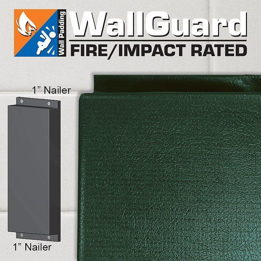 Jaypro Sports WallGuard fire and impact rated wall padding in white