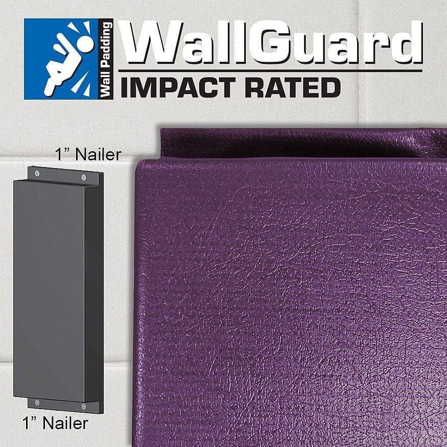 Close-up of Jaypro WallGuard Impact Rated (2 Ft. X 6 Ft.) with 1 In. lip top and bottom