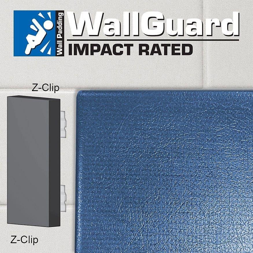 Jaypro WallGuard Impact Rated wall padding with Z-Clip installation, providing protection against impacts