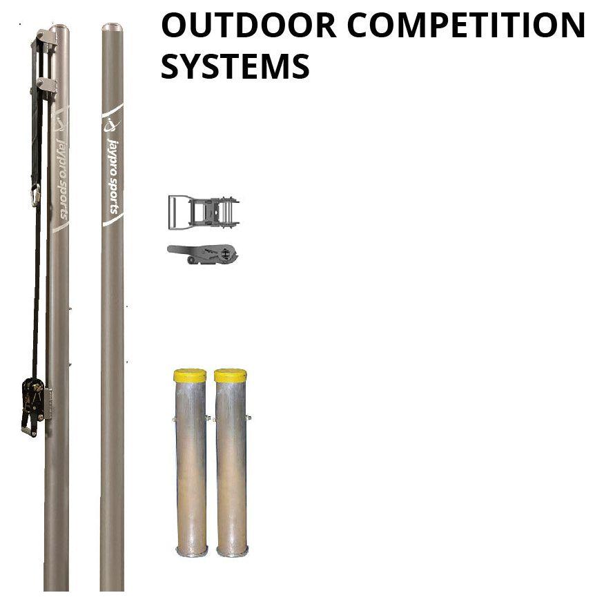 Jaypro Sports Outdoor Volleyball Uprights OCV-900 with round poles for competition play
